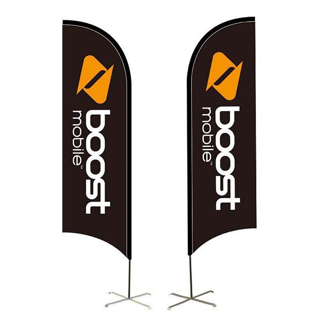 Eye-catching and attention-grabbing Trade Show Flag D-B002