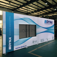 20'x20' SEG LED Backlit Fabric Trade Show Booth Using Trade Show Display Monitor Stand