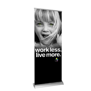 Height-adjustable Luxury Single Sided Trade Show Display Roll Up Banner Stand D-R002