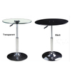Height Adjustable Round Glass Desk