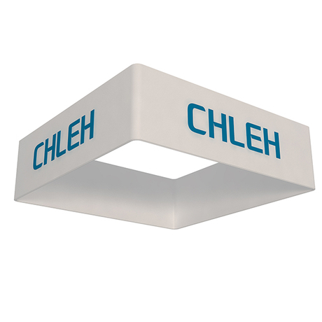 Tradeshow Graphic Hanging Signs Square Ceiling Banners From China
