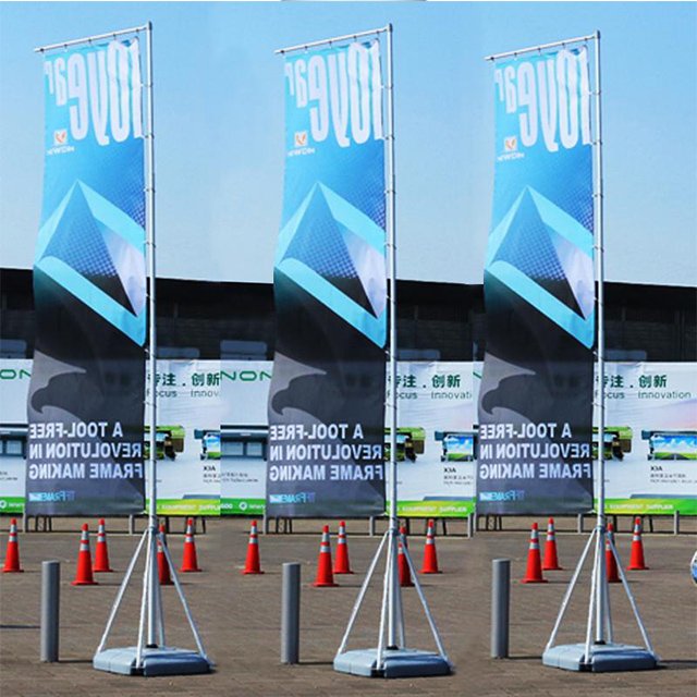 5m Advertising Giant Trade Show Flag Stand with Water Tank D-B004 