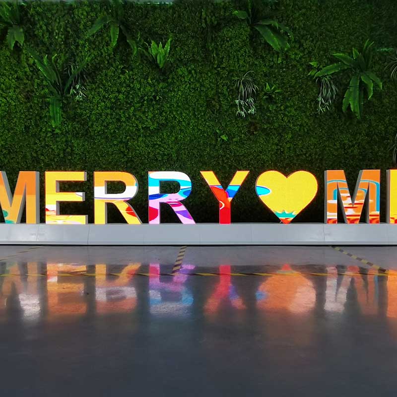 Free Standing Magnetic Led Video Letter Display for Wedding and Other Special Moment