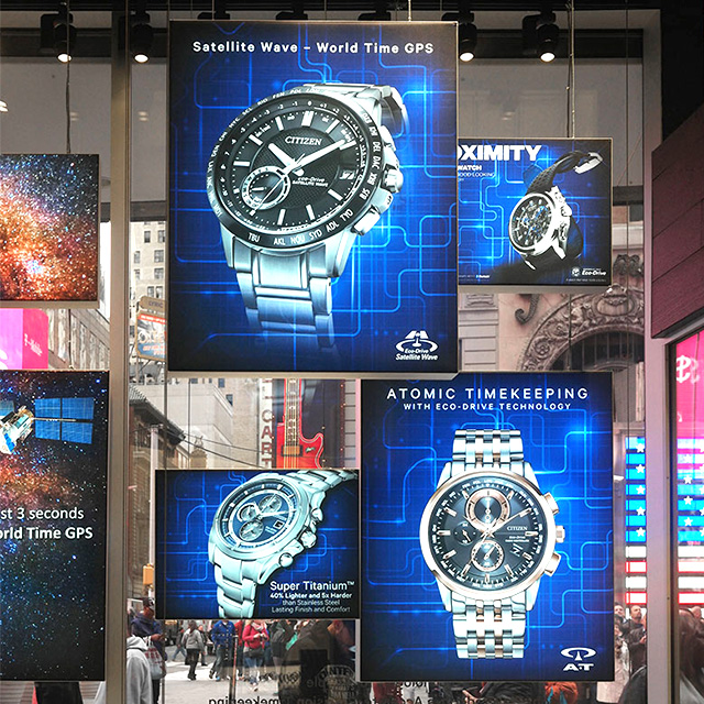 Double Sided Suspended Frameless Fabric Light Box for Shop Display