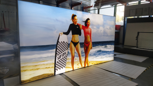Easy Install and maintenance SEG Fabric Light Box for Brands Stores 