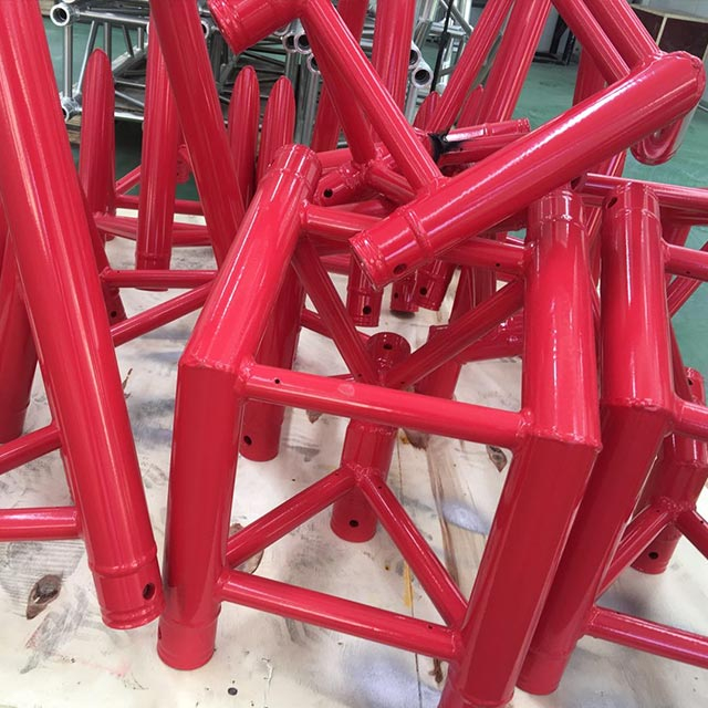 Coated Red Spigot Aluminum Truss Display