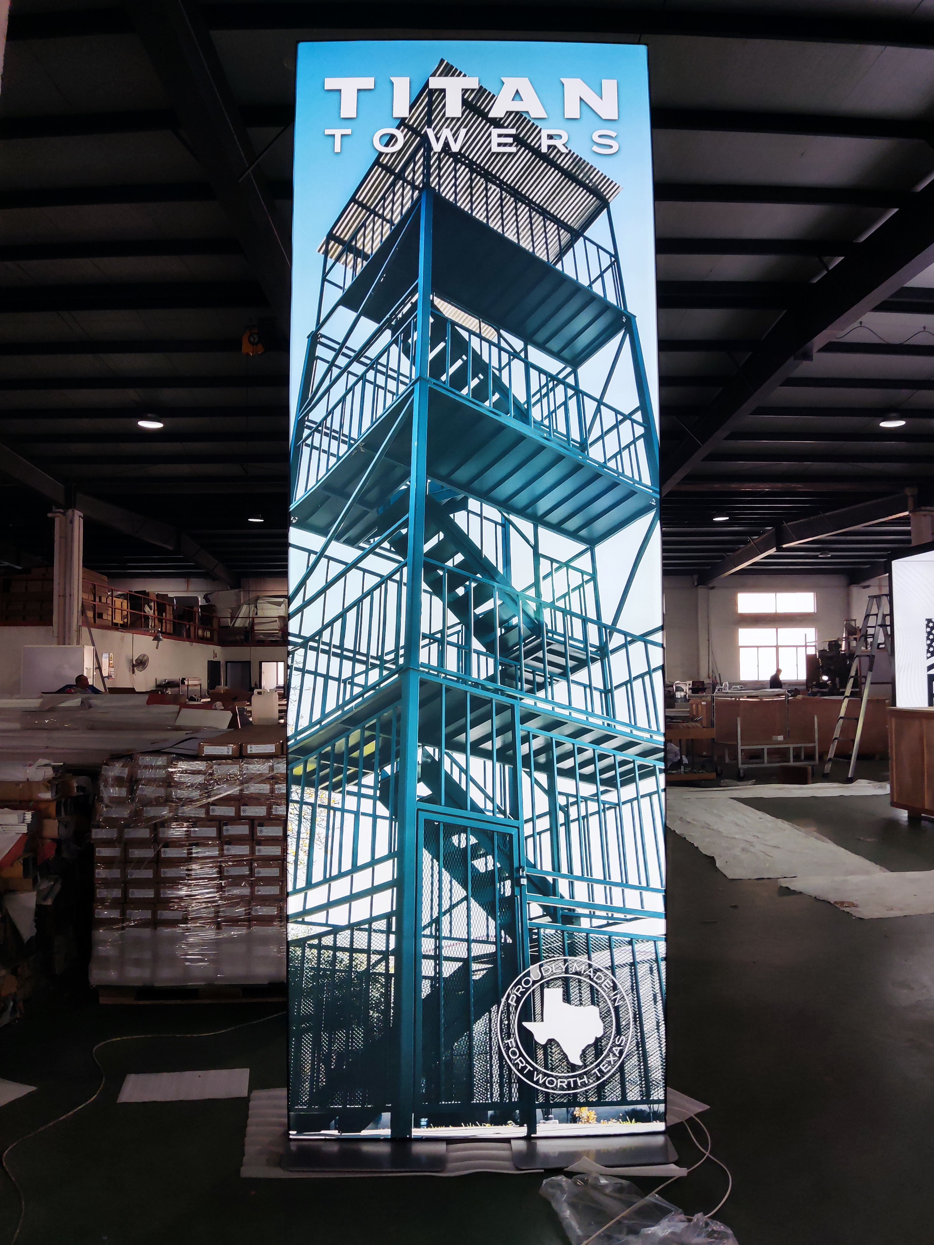 fabric display tower